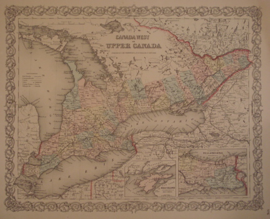 Map. Canada West or Upper Canada.